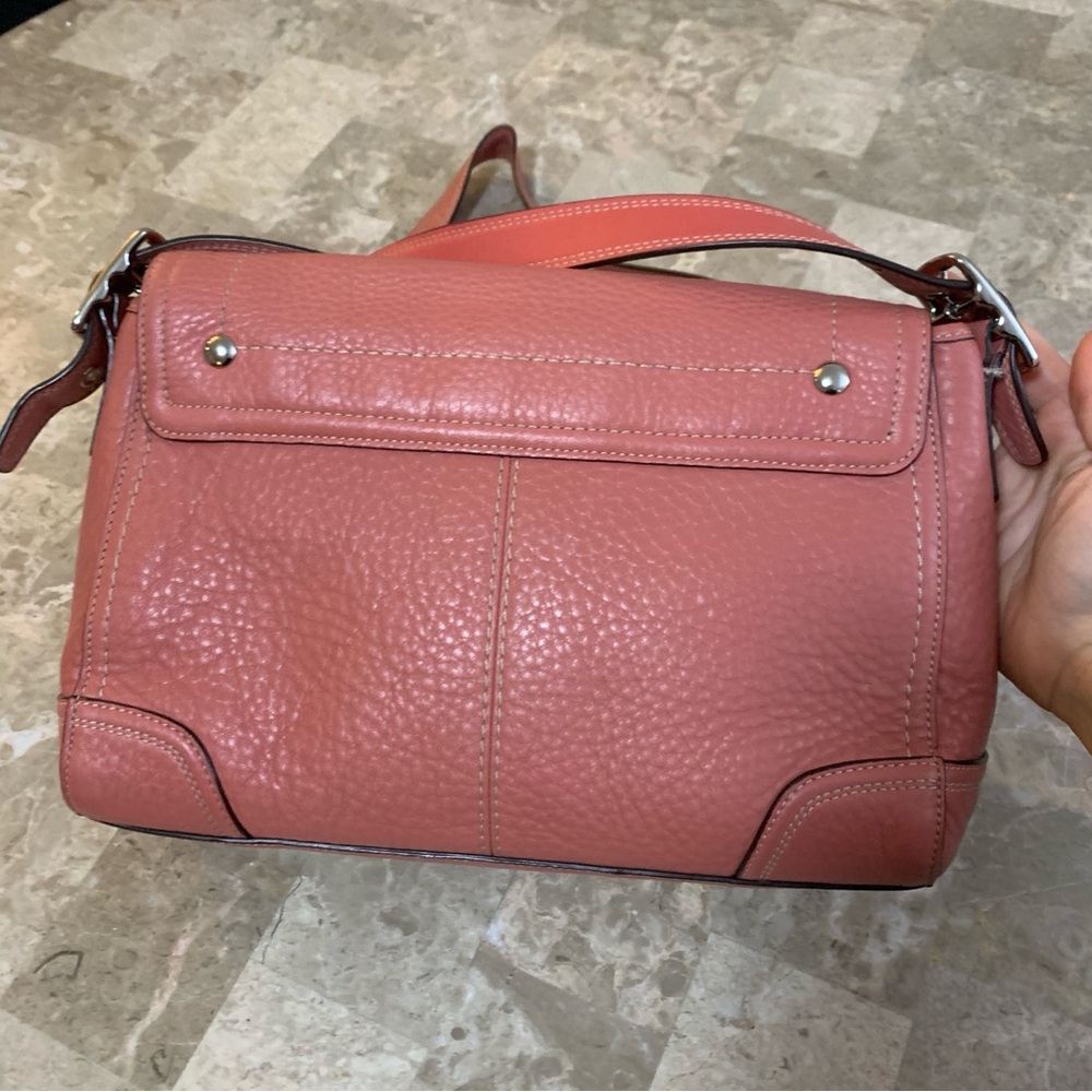 Coach Hamilton Convertible Bag Salmon Nantucket Red Pink F13957 Shoulder Satchel - Picture 8 of 16